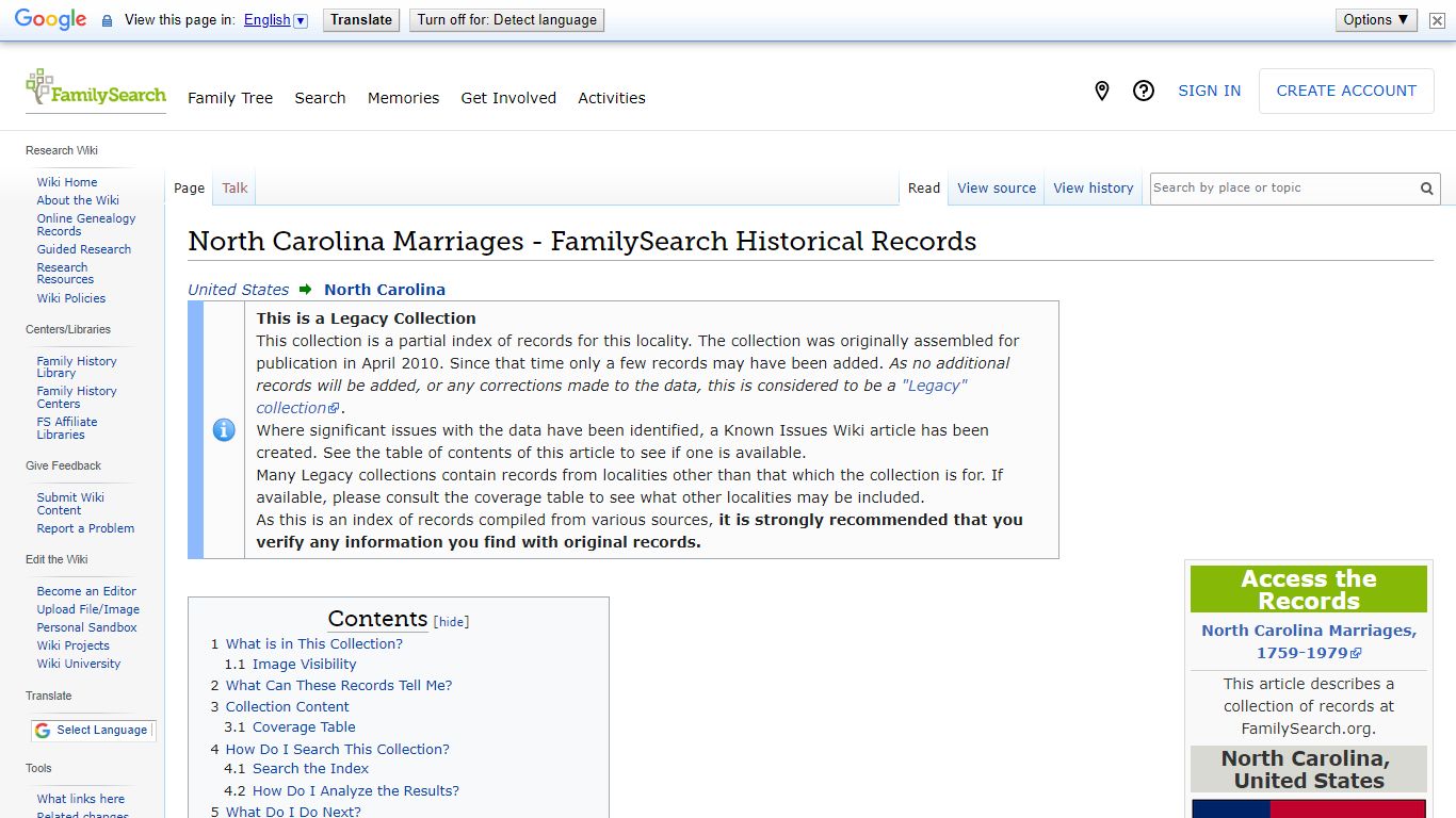 North Carolina Marriages - FamilySearch Historical Records