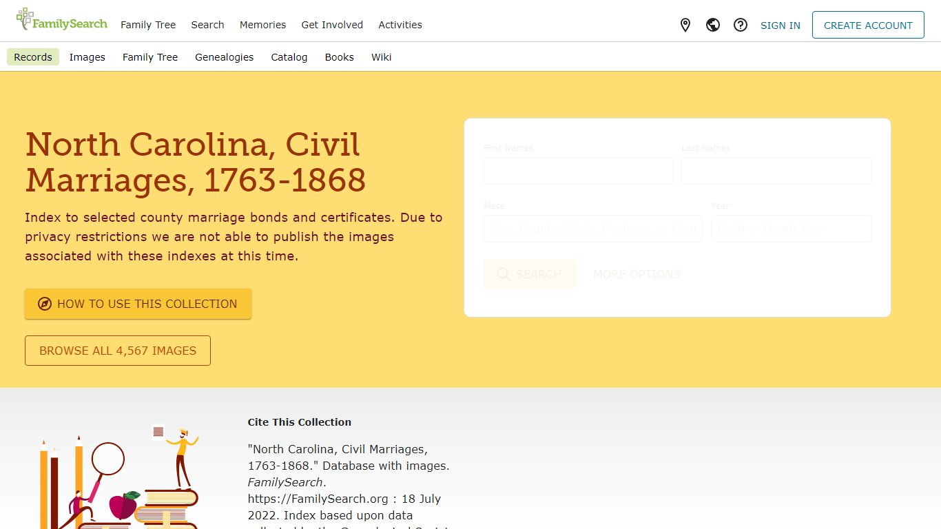 North Carolina, Civil Marriages, 1763-1868 • FamilySearch